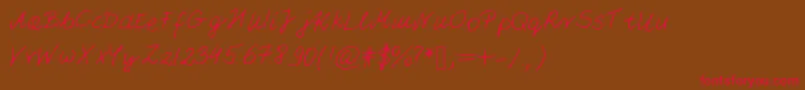Pattifont Font – Red Fonts on Brown Background