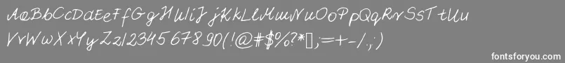 フォントPattifont – 灰色の背景に白い文字