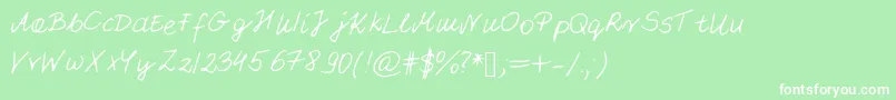 Pattifont Font – White Fonts on Green Background