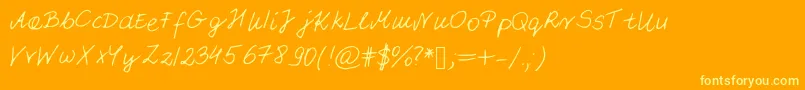 Pattifont Font – Yellow Fonts on Orange Background