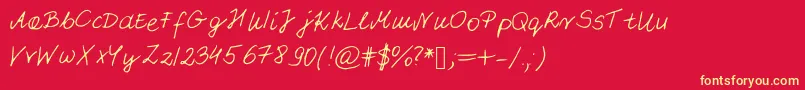 Pattifont Font – Yellow Fonts on Red Background