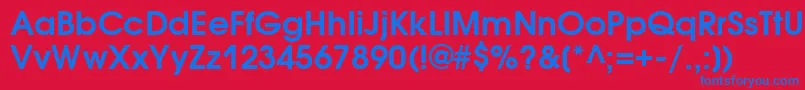 AvantgardegothictttBold Font – Blue Fonts on Red Background