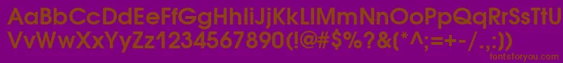 Шрифт AvantgardegothictttBold – коричневые шрифты на фиолетовом фоне