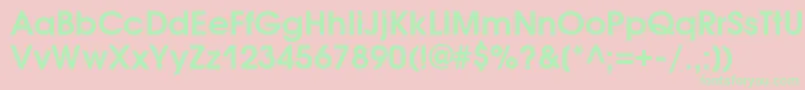 AvantgardegothictttBold Font – Green Fonts on Pink Background