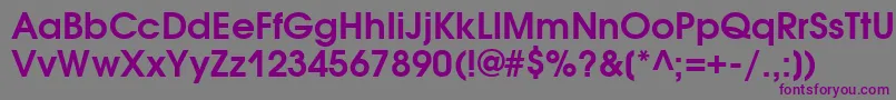 AvantgardegothictttBold Font – Purple Fonts on Gray Background