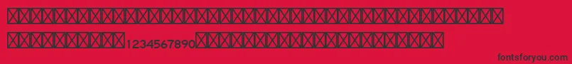 フォントCartastd – 赤い背景に黒い文字