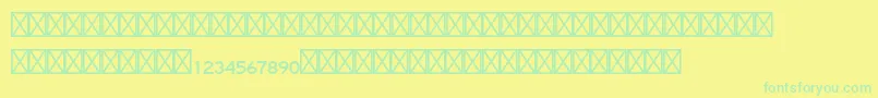 Czcionka Cartastd – zielone czcionki na żółtym tle