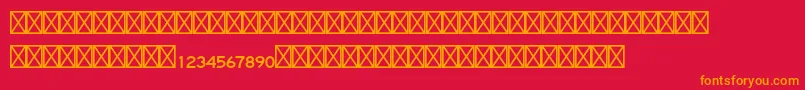 Cartastd Font – Orange Fonts on Red Background