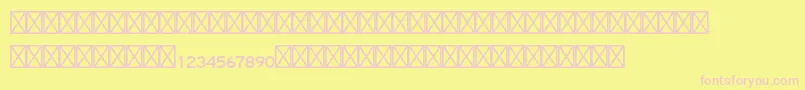 フォントCartastd – ピンクのフォント、黄色の背景