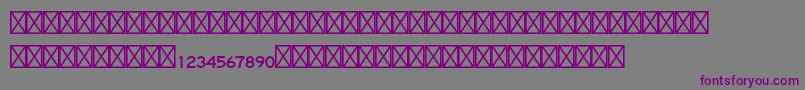 フォントCartastd – 紫色のフォント、灰色の背景