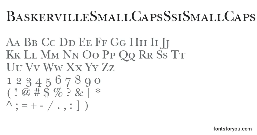 Schriftart BaskervilleSmallCapsSsiSmallCaps – Alphabet, Zahlen, spezielle Symbole