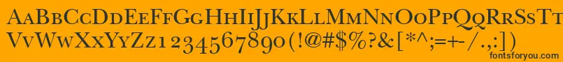 fuente BaskervilleSmallCapsSsiSmallCaps – Fuentes Negras Sobre Fondo Naranja