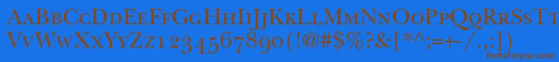 Police BaskervilleSmallCapsSsiSmallCaps – polices brunes sur fond bleu