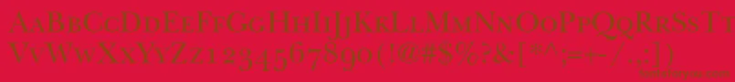 Шрифт BaskervilleSmallCapsSsiSmallCaps – коричневые шрифты на красном фоне