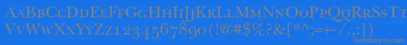 BaskervilleSmallCapsSsiSmallCaps Font – Gray Fonts on Blue Background