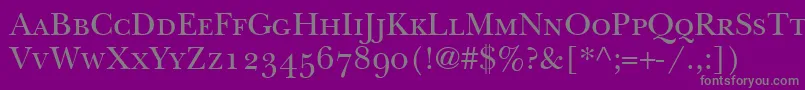BaskervilleSmallCapsSsiSmallCaps Font – Gray Fonts on Purple Background