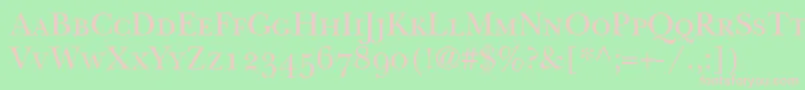 BaskervilleSmallCapsSsiSmallCaps Font – Pink Fonts on Green Background