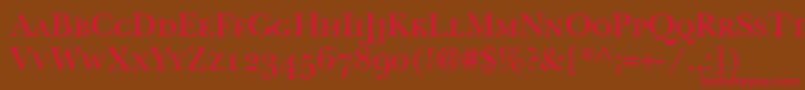 BaskervilleSmallCapsSsiSmallCaps Font – Red Fonts on Brown Background