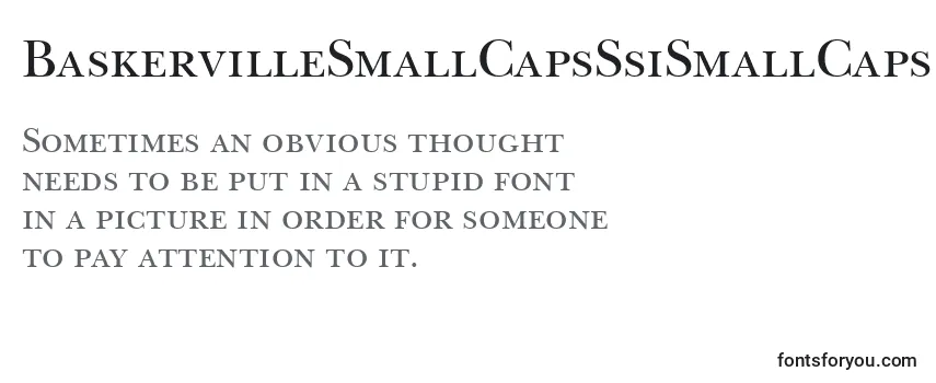 BaskervilleSmallCapsSsiSmallCaps Font