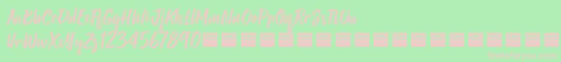 ShineBrightDemo Font – Pink Fonts on Green Background