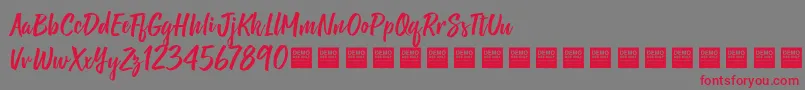 fuente ShineBrightDemo – Fuentes Rojas Sobre Fondo Gris
