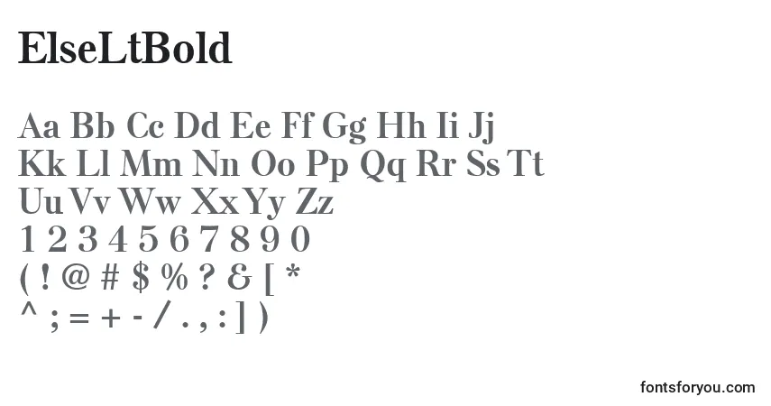 Schriftart ElseLtBold – Alphabet, Zahlen, spezielle Symbole