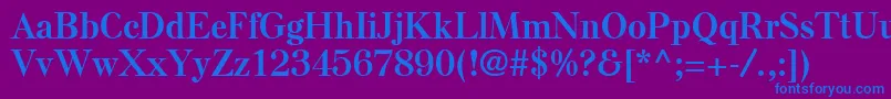 フォントElseLtBold – 紫色の背景に青い文字