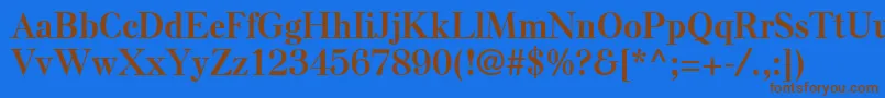 ElseLtBold Font – Brown Fonts on Blue Background