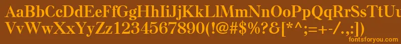 ElseLtBold Font – Orange Fonts on Brown Background