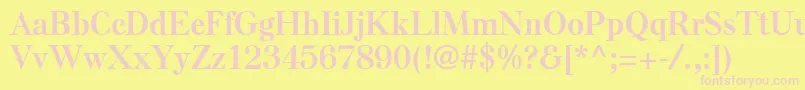 ElseLtBold Font – Pink Fonts on Yellow Background