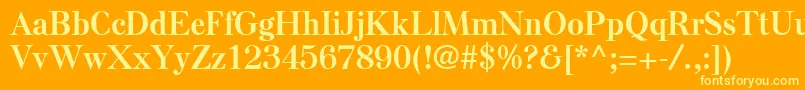 フォントElseLtBold – オレンジの背景に黄色の文字