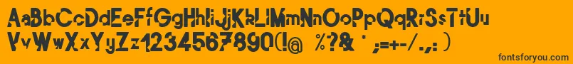 Mordu Font – Black Fonts on Orange Background