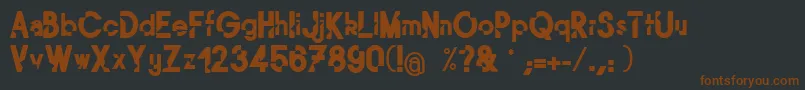 Mordu-fontti – ruskeat fontit mustalla taustalla
