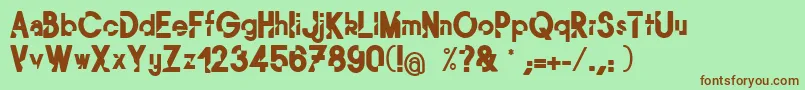 Mordu Font – Brown Fonts on Green Background