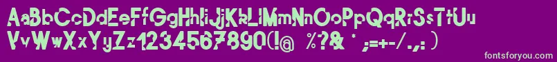 Mordu Font – Green Fonts on Purple Background