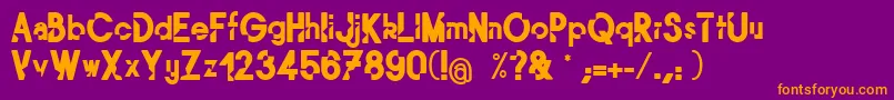 Mordu Font – Orange Fonts on Purple Background