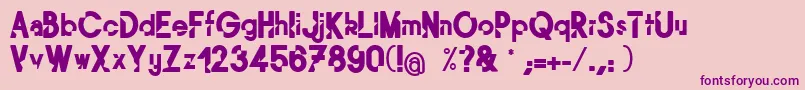 Mordu Font – Purple Fonts on Pink Background