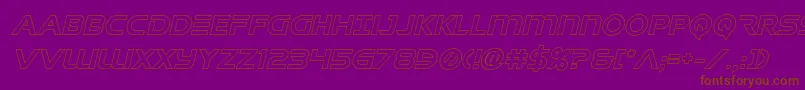 Singaporeslingoutital Font – Brown Fonts on Purple Background