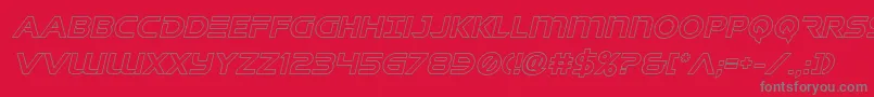 Singaporeslingoutital Font – Gray Fonts on Red Background