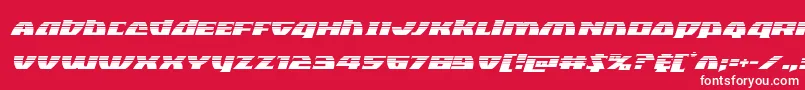 フォントBlackbishophalfital – 赤い背景に白い文字