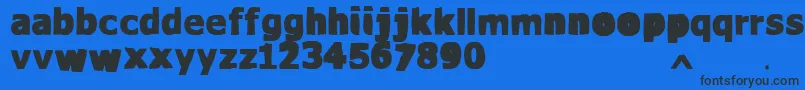 VtksWaterCristals Font – Black Fonts on Blue Background