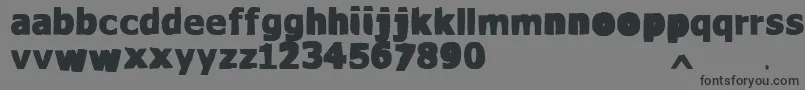 フォントVtksWaterCristals – 黒い文字の灰色の背景