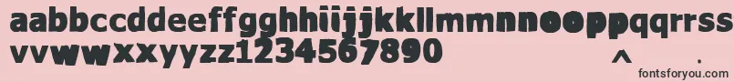 VtksWaterCristals-Schriftart – Schwarze Schriften auf rosa Hintergrund