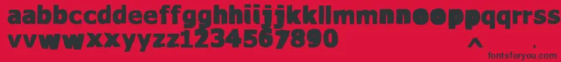 VtksWaterCristals Font – Black Fonts on Red Background