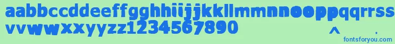 VtksWaterCristals Font – Blue Fonts on Green Background