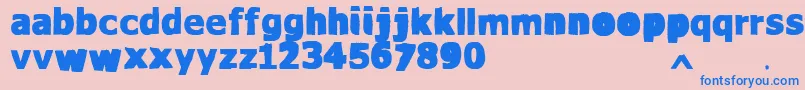 VtksWaterCristals Font – Blue Fonts on Pink Background