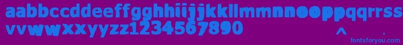VtksWaterCristals Font – Blue Fonts on Purple Background
