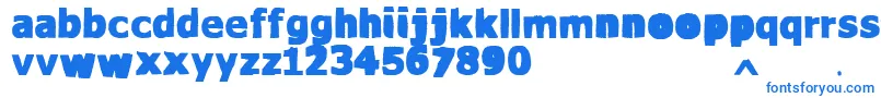 Шрифт VtksWaterCristals – синие шрифты на белом фоне