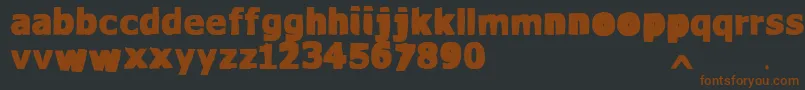 VtksWaterCristals-fontti – ruskeat fontit mustalla taustalla