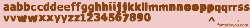 VtksWaterCristals Font – Brown Fonts on Pink Background